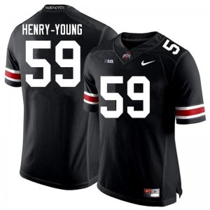 NCAA Ohio State Buckeyes Men's #59 Darrion Henry-Young Black Nike Football College Jersey NYV1445SX